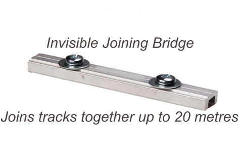 Curtain track joining Bridge Curtain track joining Bridge